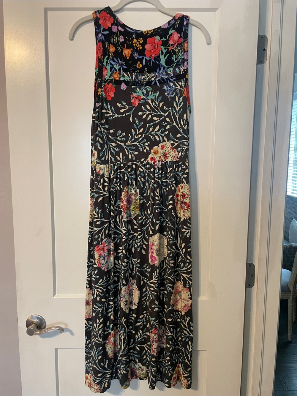 Johnny Was Black Maxi Dress with Multicolor Floral Print - Picture 2 of 4